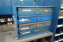 Lot of 4-Drawer Parts Organizer w/Contents.