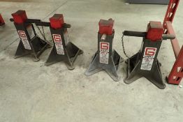Lot of (4) Gray 25-Ton Vehicle Support Stand.