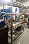 Lot of Metal Shelving Unit w/Asst. Hole Hawg Bits, 14
