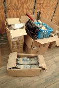 Lot of (3) Boxes Asst. Parts, Locks, Mudguards, Training Blocks, etc.