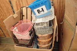Lot of Asst. Metal and Wicker Baskets.
