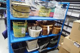 Lot of Asst. Wicker, Canvas and Metal Baskets, etc.