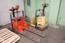 Lot of Raymond and Hyster Electric Pallet Jacks- NO BATTERIES, REQUIRES REPAIRS.