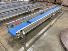 Low Profile, Stainless Steel Modular Belt Conveyor with Legs and Drive