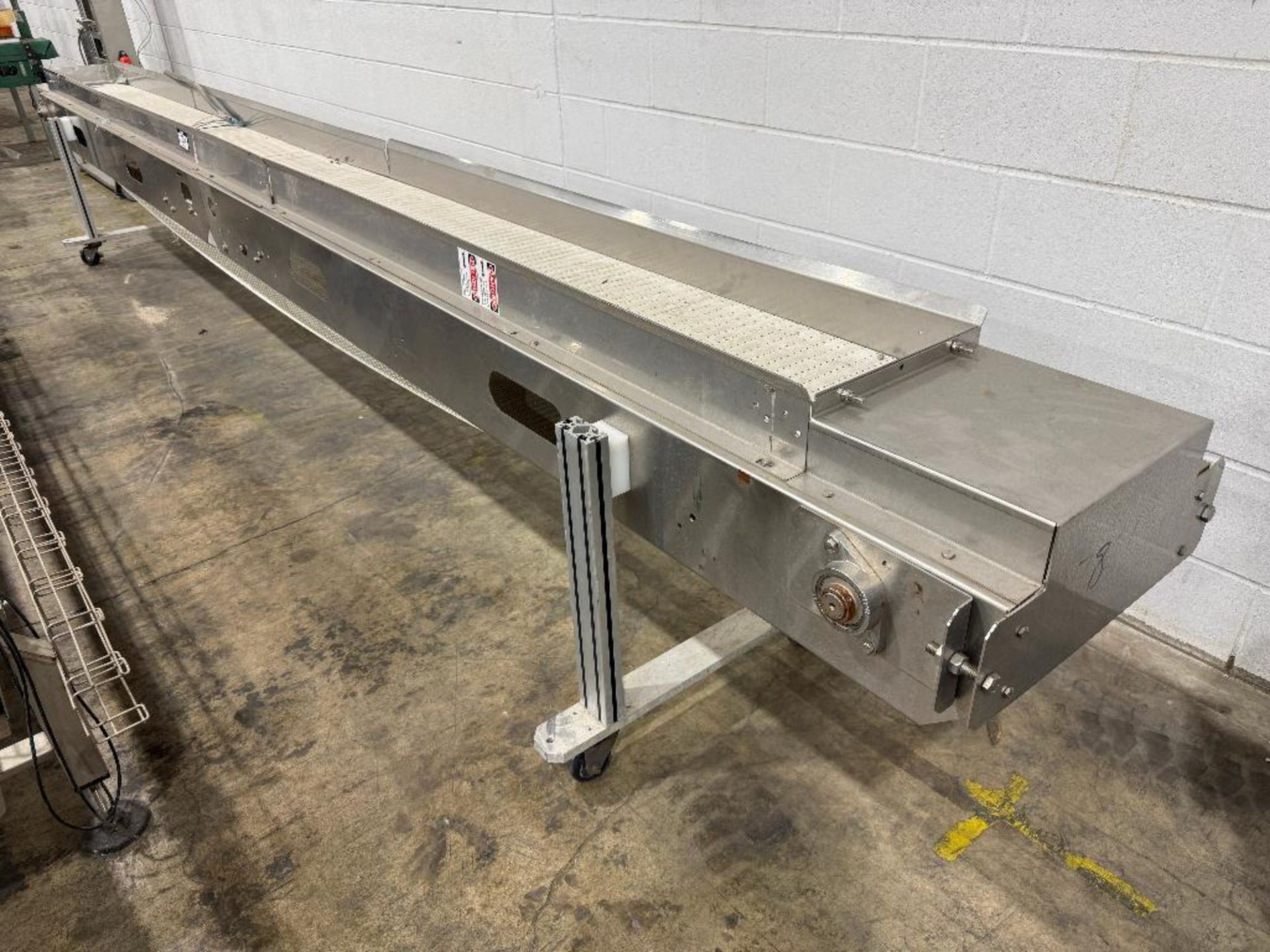 Stainless Steel Modular Belt Conveyor with Legs and Drive - Image 2 of 5