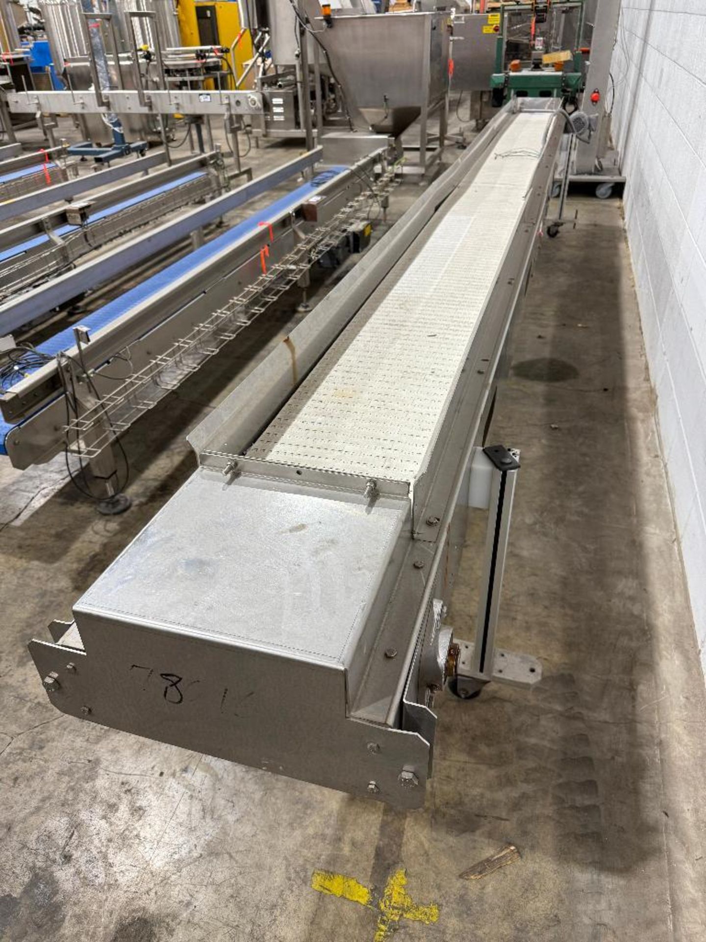 Stainless Steel Modular Belt Conveyor with Legs and Drive - Image 3 of 5