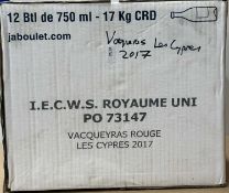 Les Cypres, Paul Jaboulet 2017, Vacqueyras Case of twelve