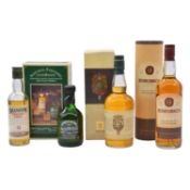 Two single Highland malt whiskies, and a two-bottle gift set