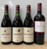 Nine assorted New World red wines