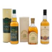 Three bottles of single Highland malt whisky