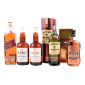 Five bottles of blended Scotch and Irish whisky