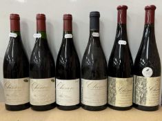 Six assorted bottles of Chinon (Loire Valley) red wine
