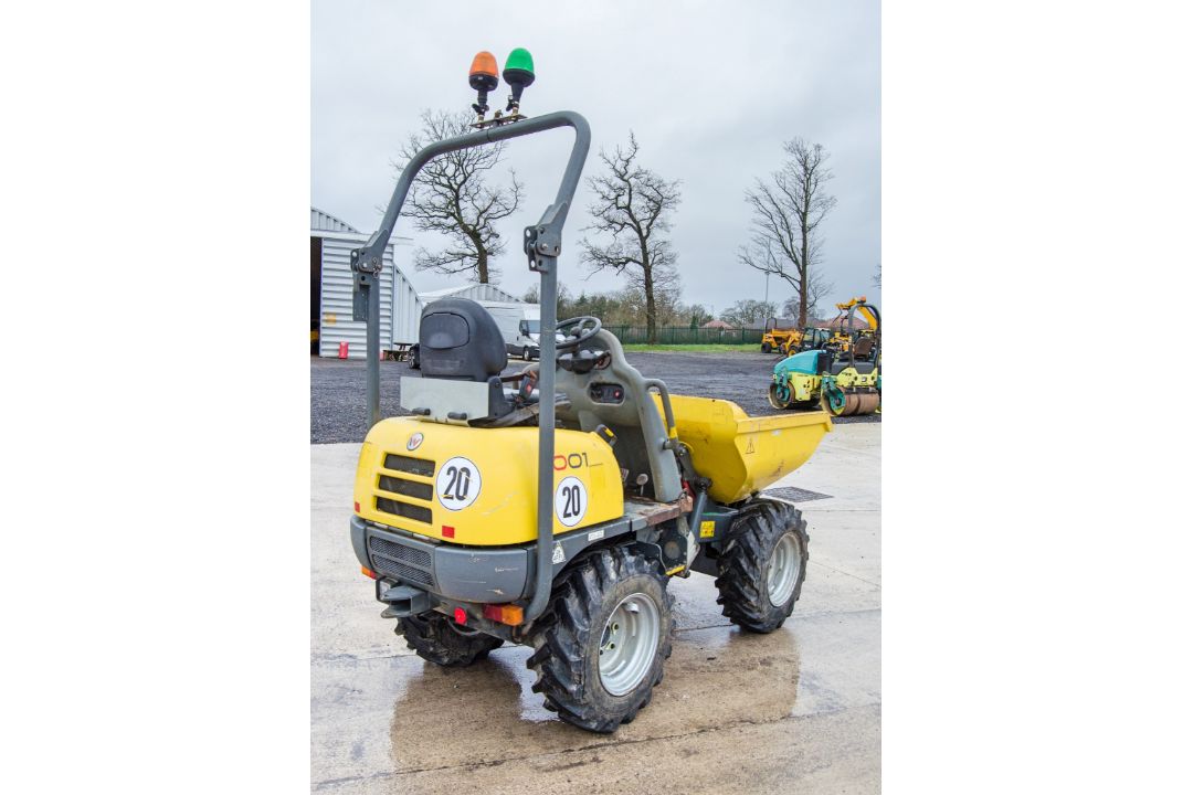 Wacker Neuson 1001 1 tonne hi-tip dumper Year: 2016 S/N: VPAL00697 Recorded Hours: 1272 A742193 - Image 3 of 22