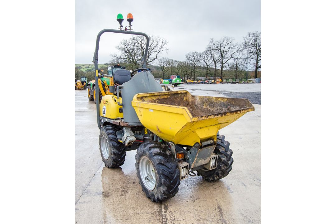 Wacker Neuson 1001 1 tonne hi-tip dumper Year: 2016 S/N: VPAL00697 Recorded Hours: 1272 A742193 - Image 2 of 22
