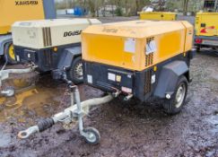 Doosan 7/41 diesel driven fast tow mobile air compressor Year: 2013 S/N: 431907 Recorded Hours: 1445