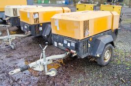 Doosan 7/41 diesel driven fast tow mobile air compressor Year: 2014 S/N: 432799 Recorded Hours: 1490