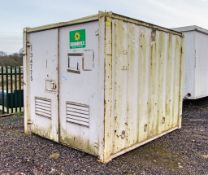 10ft x 8ft steel site store unit A134775 ** No keys but open **