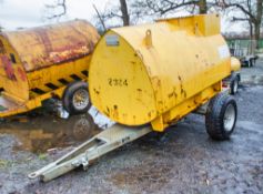 Western 2000 litre site tow bunded fuel bowser c/w 12v electric pump and delivery hose ** No