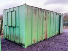 21ft x 9ft steel anti-vandal office site unit c/w keys ** No VAT on hammer but VAT will be charged