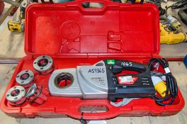 Rothenberger Supertronic 1000 110v pipe threading tool c/w 4 - dies and carry case AS9365