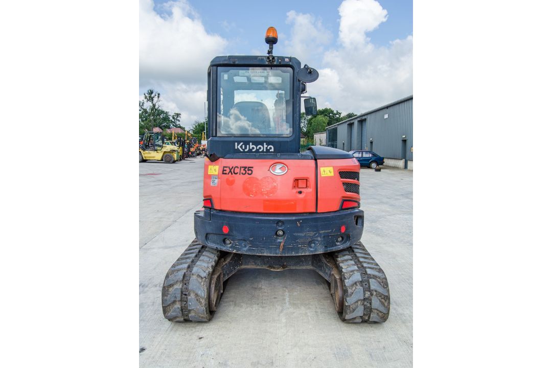 Kubota U48-4 4.8 tonne rubber tracked excavator Year: 2014 S/N: 52461 Recorded Hours: 3074 blade, - Image 6 of 24