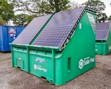 Autosmart Solar Pod solar/diesel generator Comprising of: 4 - solar panels, 8 - batteries,