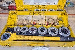 Rems manual pipe threading tool c/w 6 - dies and carry case AS4417
