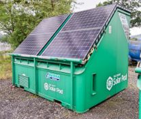 Autosmart Solar Pod solar/diesel generator Comprising of: 4 - solar panels, 8 - batteries,