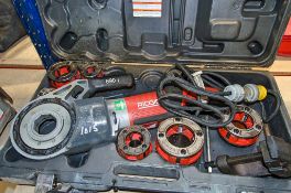 Ridgid 690-1 110v pipe threading tool c/w 6 - dies and carry case A730167