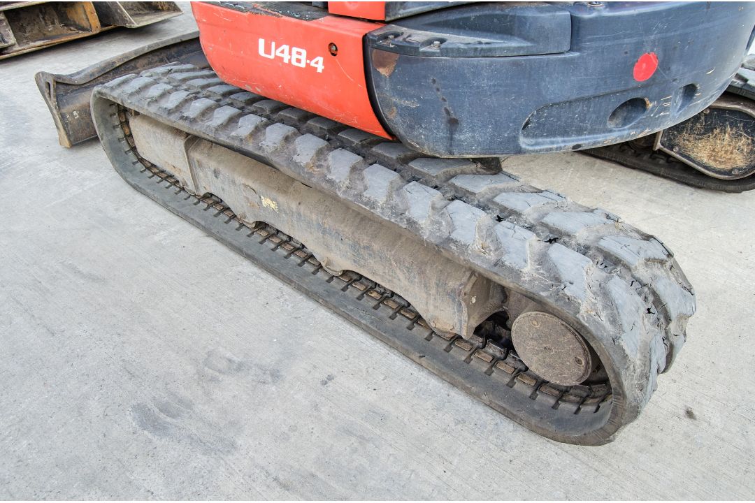 Kubota U48-4 4.8 tonne rubber tracked excavator Year: 2014 S/N: 52461 Recorded Hours: 3074 blade, - Image 9 of 24