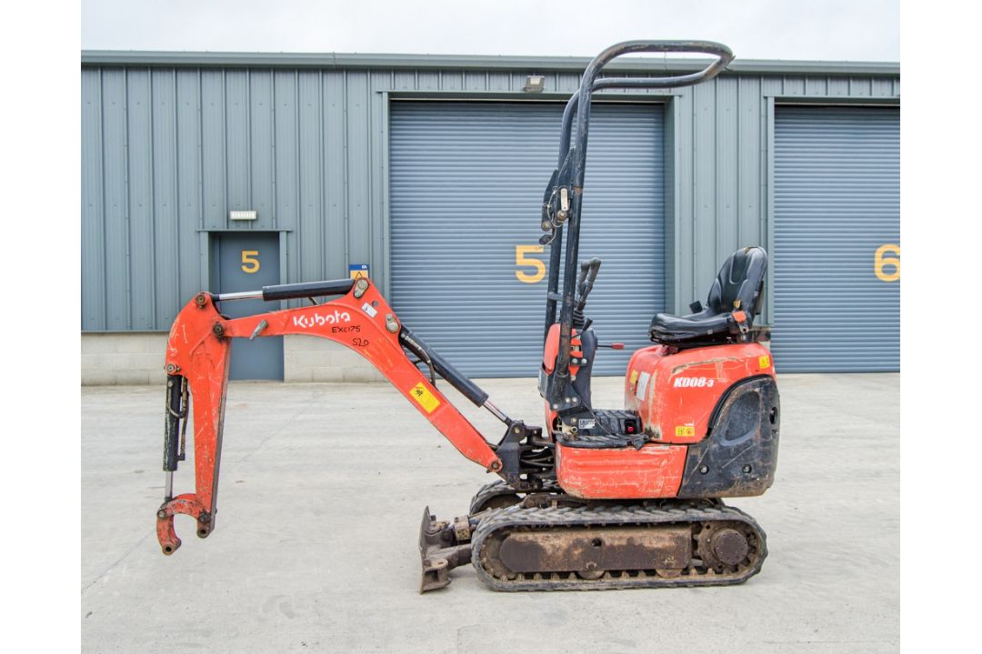 Kubota K008-3 0.8 tonne rubber tracked micro excavator Year: 2018 S/N: 30719 Recorded Hours: 2059 - Image 7 of 26