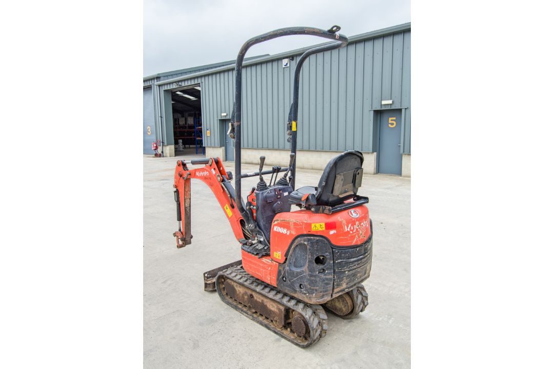 Kubota K008-3 0.8 tonne rubber tracked micro excavator Year: 2018 S/N: 30719 Recorded Hours: 2059 - Image 4 of 26