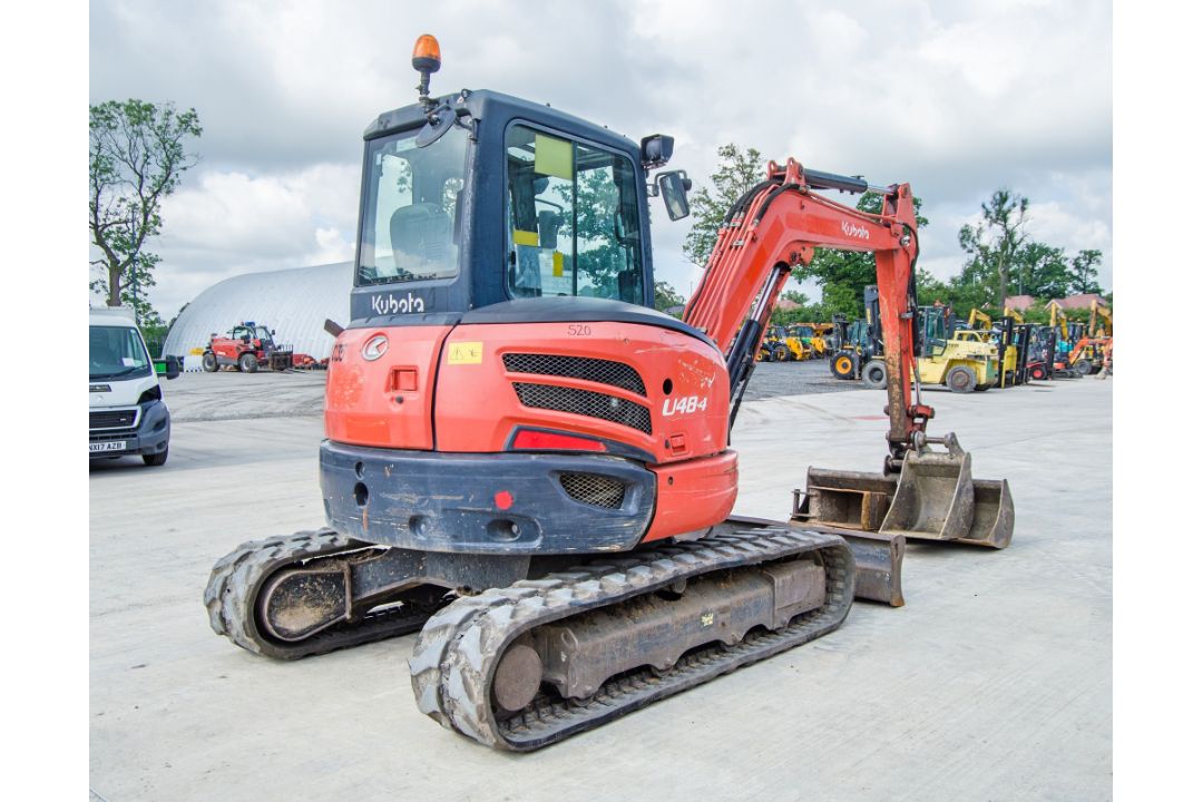 Kubota U48-4 4.8 tonne rubber tracked excavator Year: 2014 S/N: 52461 Recorded Hours: 3074 blade, - Image 3 of 24