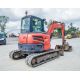 Kubota U48-4 4.8 tonne rubber tracked excavator Year: 2014 S/N: 52461 Recorded Hours: 3074 blade, - Image 3 of 24