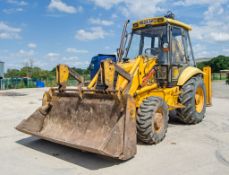JCB 3CX backhoe loader Year: 1996 S/N: 440871 Recorded Hours: 9395 4-in-1 bucket, fork carriage &