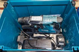 Makita DHR242 18v cordless SDS rotary hammer drill c/w 2 - batteries, charger and carry case