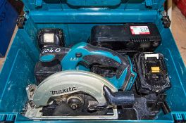 Makita DSS610RTJ 18v cordless circular saw c/w 2 - batteries, charger and carry case AS9878