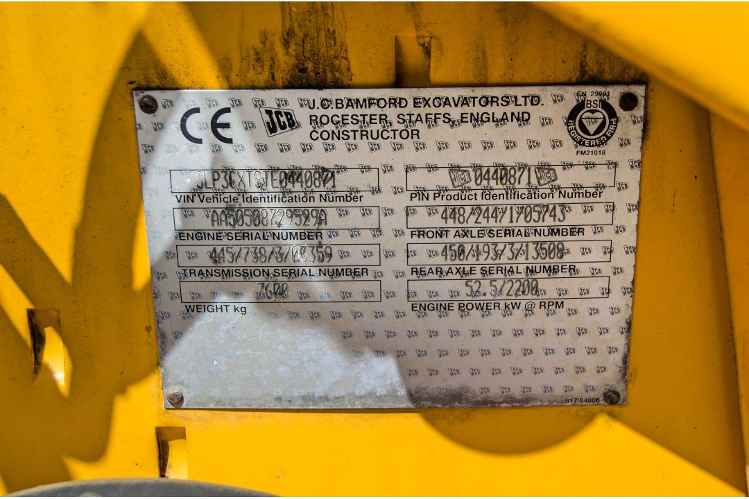JCB 3CX backhoe loader Year: 1996 S/N: 440871 Recorded Hours: 9395 4-in-1 bucket, fork carriage & - Image 22 of 22