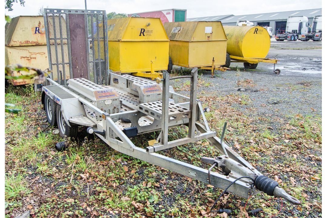 Indespension 8ft x 4 ft tandem axle plant trailer c/w Digadoc excavator docking system S/N: 127622 - Image 2 of 7