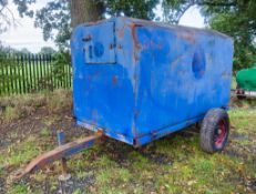 2500 litre site tow mobile bunded fuel bowser c/w manual pump, delivery meter, hose & nozzle 563