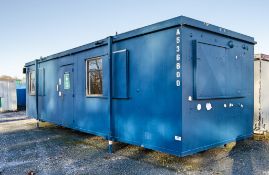 32ft x 10ft steel anti-vandal jack leg office site unit Comprising of: lobby area & 2 - offices c/