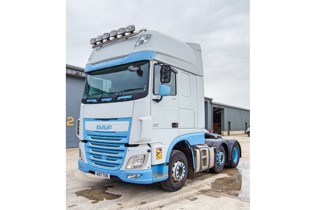 DAF 460 XF Euro 6 6x2 tractor unit Registration Number: AX17 TOV Date of Registration: 17/08/2017 - Image 1 of 30