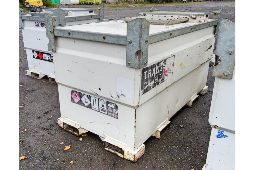 Western Trans Cube 2000 litre static bunded fuel bowser A605464 ** No pump, delivery hose or - Image 2 of 3