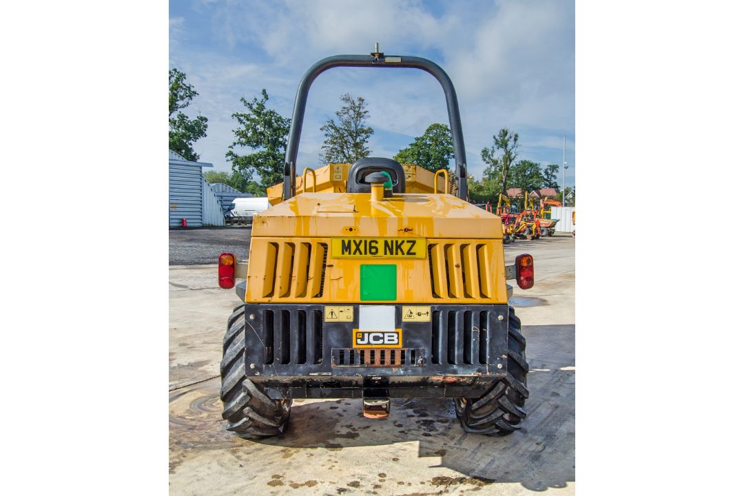 JCB 6 tonne swivel skip dumper Year: 2016 S/N: E66RL9848 Recorded Hours: 1724 c/w V5C registration - Image 6 of 24