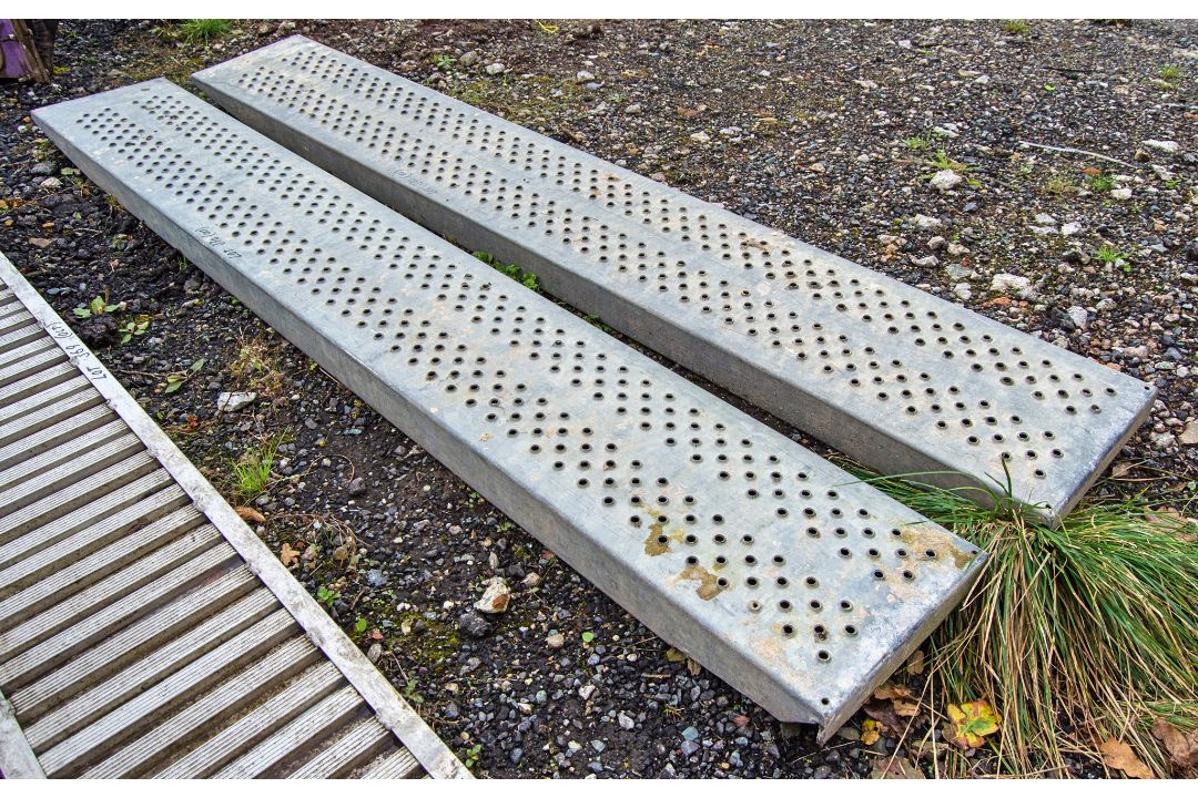 Pair of 8ft steel ramps ** No VAT on hammer price but VAT will be charged on the buyers premium ** - Image 2 of 2