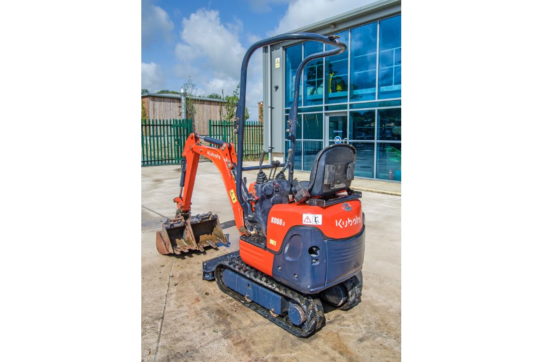 Kubota K008-3 0.8 tonne rubber tracked micro excavator Year: 2017 S/N: 29257 Recorded Hours: 1062 - Image 3 of 26