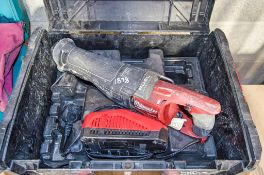 Milwaukee M18 ONESX 18v cordless reciprocating saw c/w charger and carry case 02310193