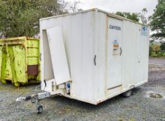 12ft x 8ft steel anti-vandal mobile welfare site unit Comprising of: canteen area, toilet &