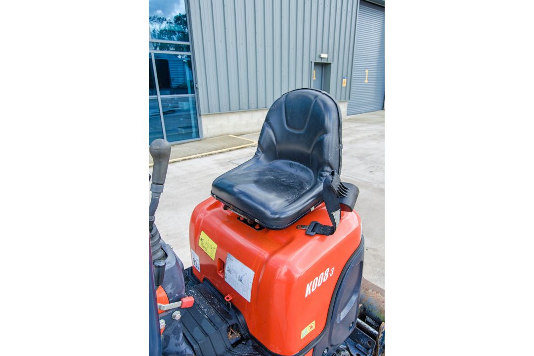 Kubota K008-3 0.8 tonne rubber tracked micro excavator Year: 2017 S/N: 29257 Recorded Hours: 1062 - Image 21 of 26