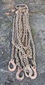4-leg 8mm Grade 8 lifting chain ** No VAT on hammer price but VAT will be charged on the buyers